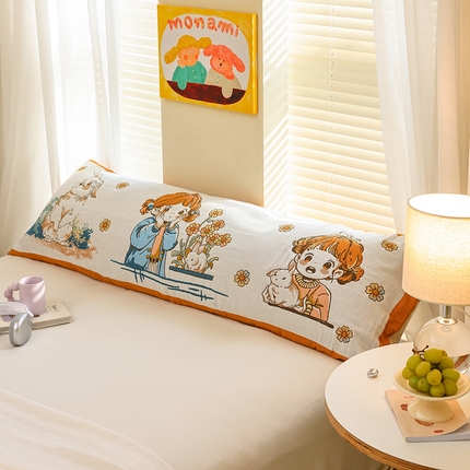 91家纺网 家纺一手货源 找家纺 （总）雯雨2025新款A类卡通双人纱布枕套