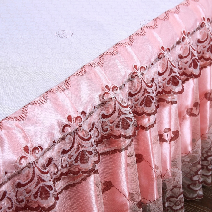 91家纺网 家纺一手货源 找家纺 情恒家纺2025新款床裙款冰丝布艺软凉席三件套 水颜墨香-玉