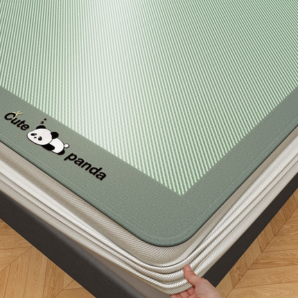 宜派家纺 2025新款轻柔丝凉席冰丝席-嘟嘟熊 苹果绿-床笠