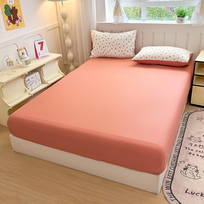 91家纺网 家纺一手货源 找家纺 玖明2025新款A类加厚柔软针织棉双层纱四件套 果香满园