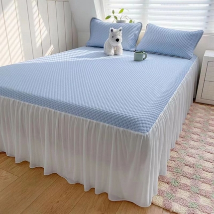 91家纺网 家纺一手货源 找家纺 （总） 鸿羽樱家纺2025新款床裙款冰豆豆凉席冰丝席按摩席夏季凉席电商直播热销款