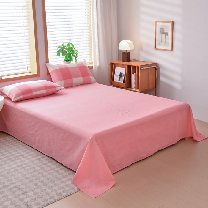 91家纺网 家纺一手货源 找家纺 圣尔雅家纺 2025新款里外全棉色织夏被新疆棉花被纯棉被子空调被夏凉被 粉大格