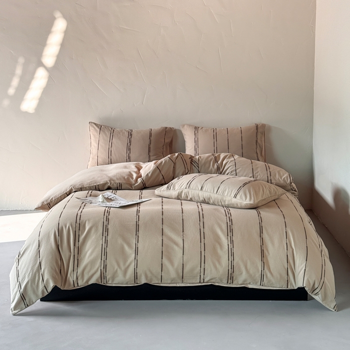 91家纺网 家纺一手货源 找家纺 （总）山舍家居 2025新款全棉纯棉色织提花四件套-弗洛伦萨的落日