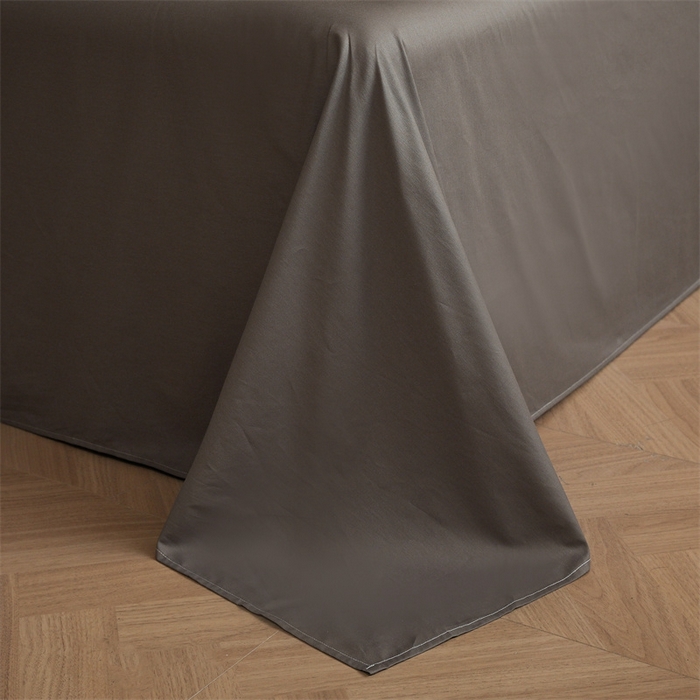 91家纺网 家纺一手货源 找家纺 启程2025新款全棉纯色双拼无印风四件套 绅士灰+雅士灰