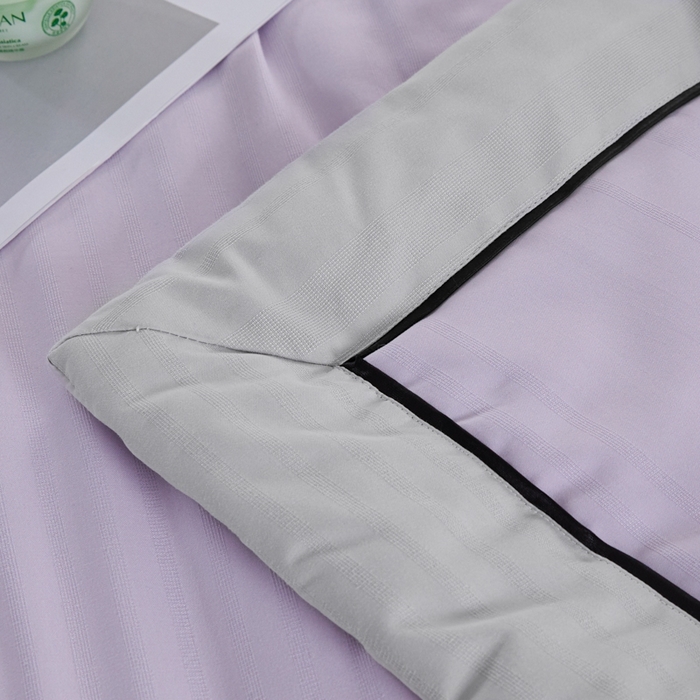 91家纺网 家纺一手货源 找家纺 宝士康家纺 2025新款10A抗菌华夫条提花夏被 香紫