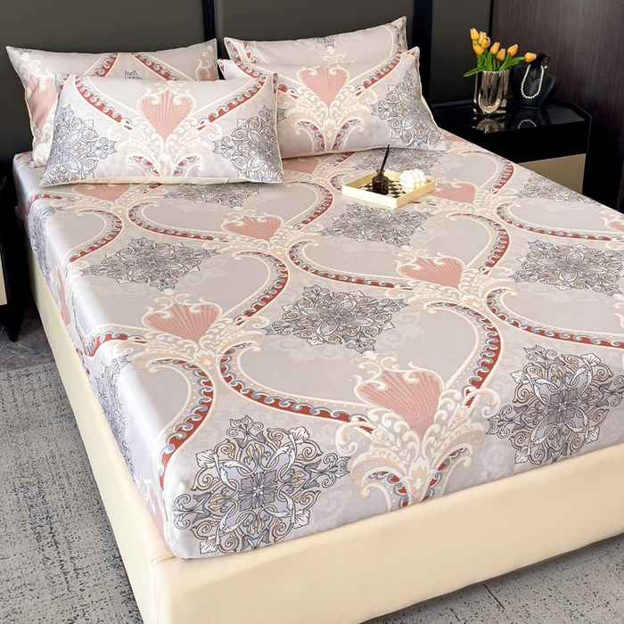 91家纺网 家纺一手货源 找家纺 纽缦家纺 2025新款印花冰丝床笠 经典