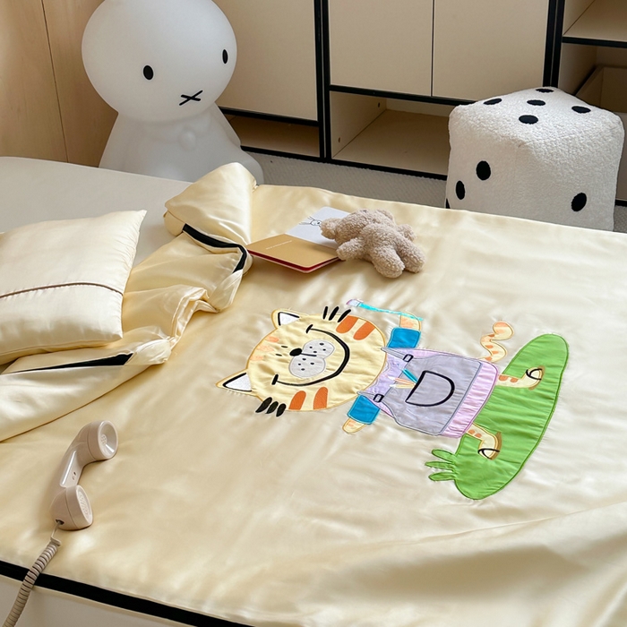 91家纺网 家纺一手货源 找家纺 （总）喜多兔儿童家纺 2025新款60S兰精天丝睡袋防踢被