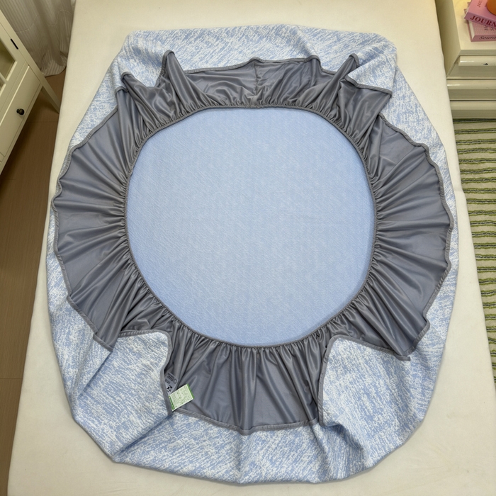 91家纺网 家纺一手货源 找家纺 金爱家 2025新款430克中分子豆豆席凉席席子 豆豆席-流金岁月蓝