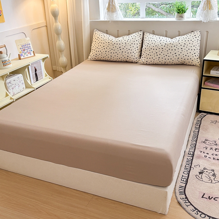 91家纺网 家纺一手货源 找家纺 玖明2025新款A类加厚柔软针织棉双层纱四件套 豹纹