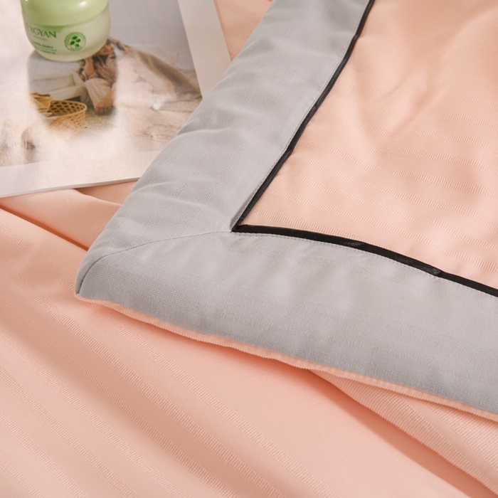 91家纺网 家纺一手货源 找家纺 宝士康家纺 2025新款10A抗菌华夫条提花夏被 暖玉