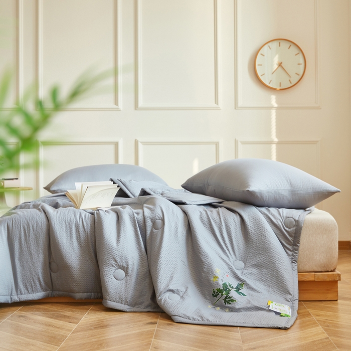 91家纺网 家纺一手货源 找家纺 （总）欧雅搁2025纯色艾草驱蚊夏凉被