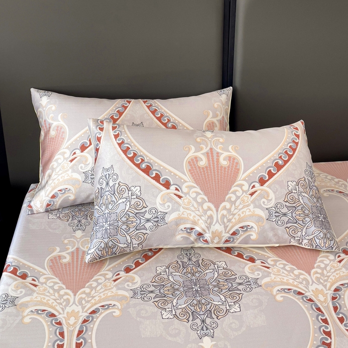 91家纺网 家纺一手货源 找家纺 纽缦家纺 2025新款印花冰丝床笠 经典