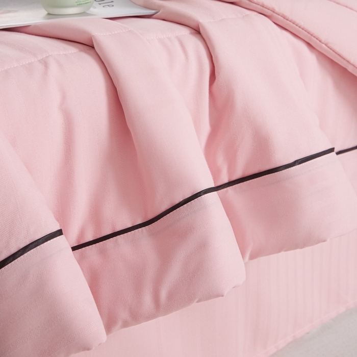 91家纺网 家纺一手货源 找家纺 宝士康家纺 2025新款10A抗菌华夫条提花夏被 豆沙