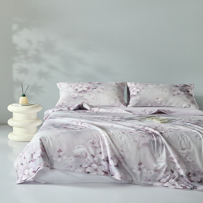 91家纺网 家纺一手货源 找家纺 2025春夏新款100%双面锦纶美式印花夏被凉感空调被 紫气东来