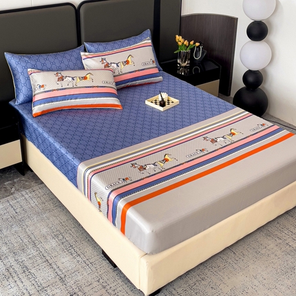 纽缦家纺 2025新款印花冰丝床笠 时尚潮流