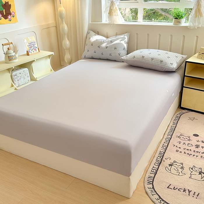 91家纺网 家纺一手货源 找家纺 玖明2025新款A类加厚柔软针织棉双层纱四件套 蝴蝶结-蓝