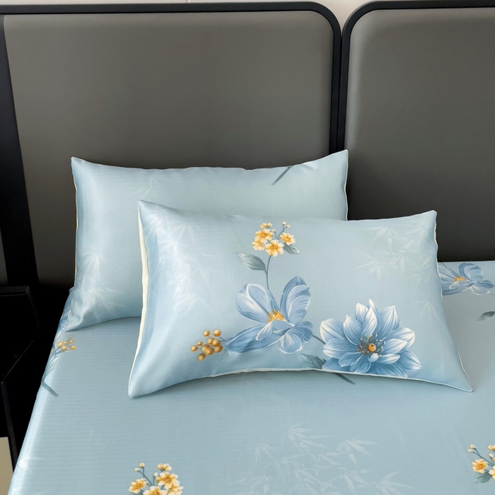 91家纺网 家纺一手货源 找家纺 （总）纽缦家纺 2025新款印花冰丝床笠