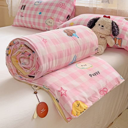 91家纺网 家纺一手货源 找家纺 （总）2025春夏新款嵌绳款云柔水洗棉单夏被夏凉被空调被