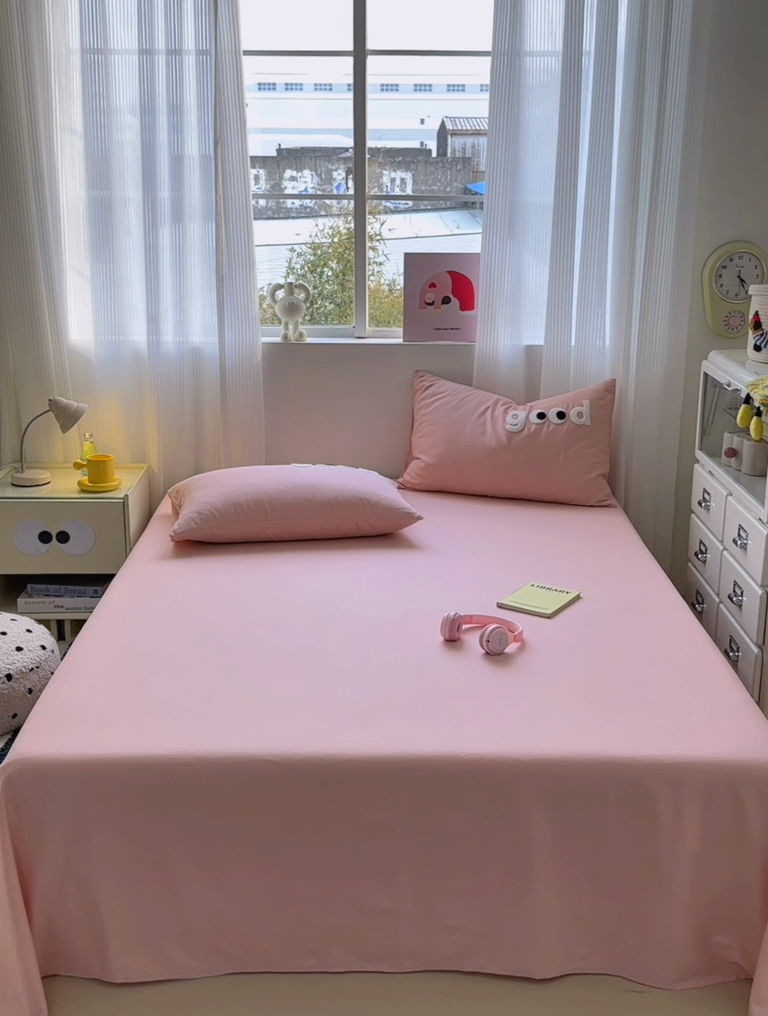 91家纺网 家纺一手货源 找家纺 丽涵 2025新款全棉纯棉大雁纹绣花单品枕套 good豆沙粉