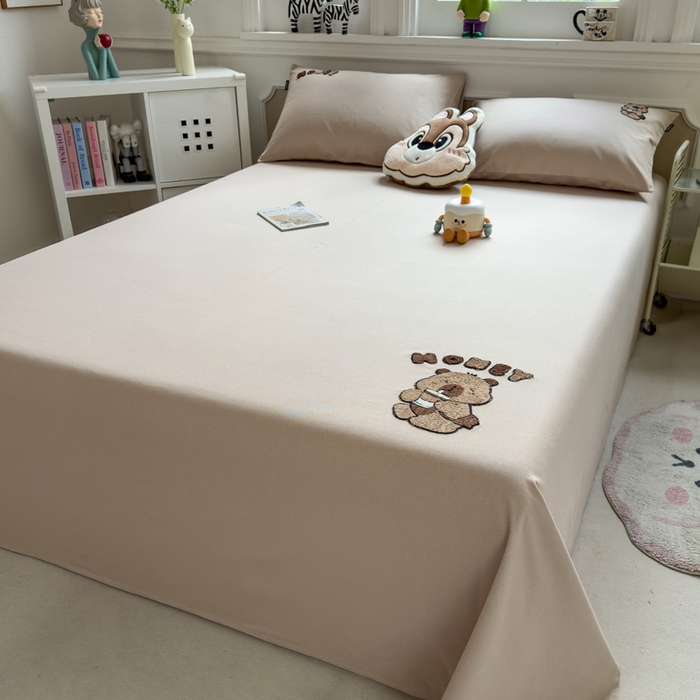 91家纺网 家纺一手货源 找家纺 席世家 2025春夏新款全棉纯棉老粗布印花床单凉席席子 卡皮拉