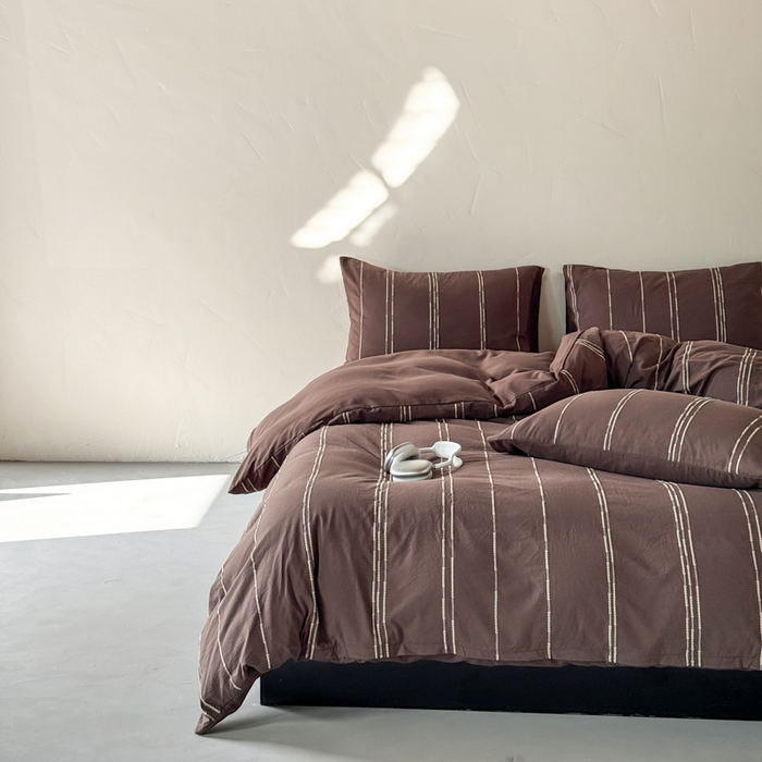 91家纺网 家纺一手货源 找家纺 山舍家居 2025新款全棉纯棉色织提花四件套-弗洛伦萨的落日 弗洛伦萨的落日-拿铁