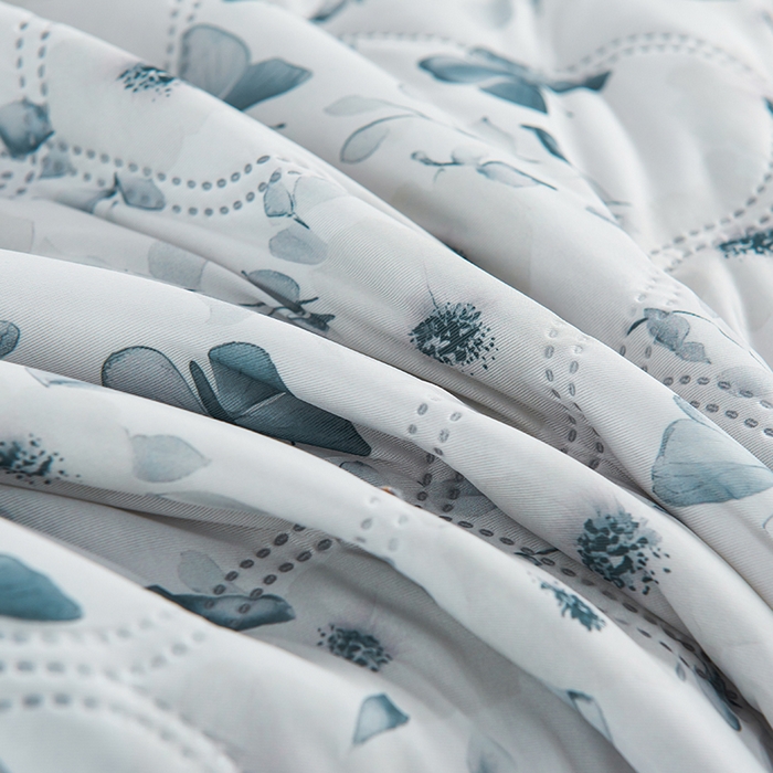 91家纺网 家纺一手货源 找家纺 被多多被业 2025新款凉感丝印花夏被夏凉被空调被 幻蝶