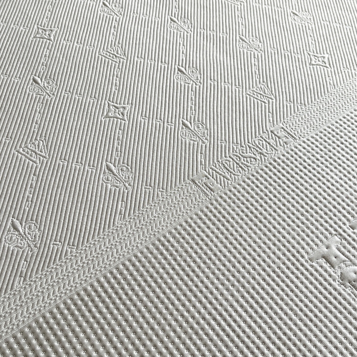 91家纺网 家纺一手货源 找家纺 鑫琪莱  2025新款5D立体雕花凉感豆豆冰丝床裙三件套 床裙H款-灰