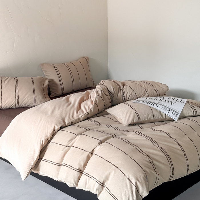 91家纺网 家纺一手货源 找家纺 （总）山舍家居 2025新款全棉纯棉色织提花四件套-弗洛伦萨的落日