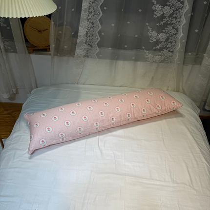 91家纺网 家纺一手货源 找家纺 （总）花西夫人 2023新款13372全棉印花长枕套双人枕头情侣枕芯