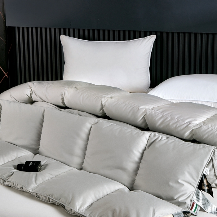 91家纺网 家纺一手货源 找家纺 御眠纺羽绒被壳 2025新款1全棉纯色全棉贡缎羽绒被羽绒被壳单层立体边 灰色