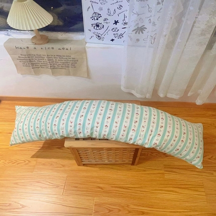 91家纺网 家纺一手货源 找家纺 （总）花西夫人 2023新款13372全棉印花长枕套双人枕头情侣枕芯