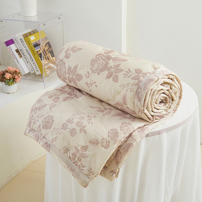 91家纺网 家纺一手货源 找家纺 被多多被业 2025新款凉感丝印花夏被夏凉被空调被 复古花