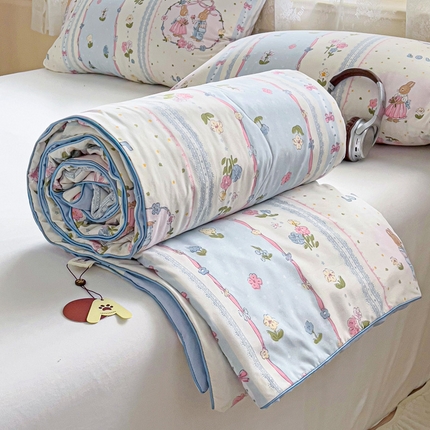 91家纺网 家纺一手货源 找家纺 （总）2025春夏新款嵌绳款云柔水洗棉单夏被夏凉被空调被