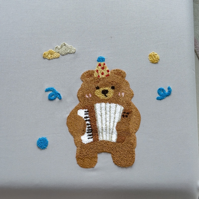 91家纺网 家纺一手货源 找家纺 席世家 2025春夏新款全棉纯棉老粗布印花床单凉席席子 嘟嘟熊