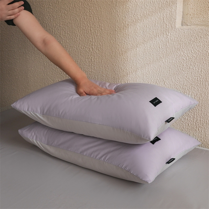 91家纺网 家纺一手货源 找家纺 启程2025新款全棉纯色双拼无印风四件套 水晶紫+绅士灰