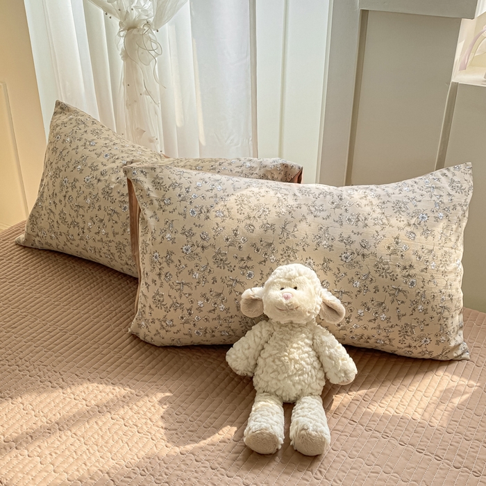 91家纺网 家纺一手货源 找家纺 一比一家纺 2025新款针织双层纱夏被床盖四件套单夏被单床盖单品 繁花