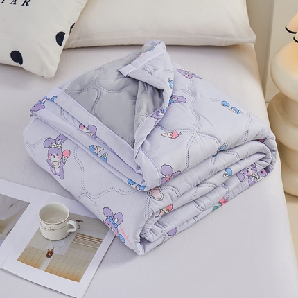 被多多被业 2025新款凉感丝印花夏被夏凉被空调被 星黛兔-紫