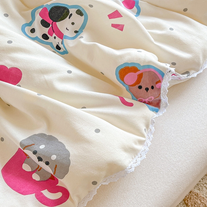 91家纺网 家纺一手货源 找家纺 2025新款双层皱皱纱水洗棉夏被夏凉被空调被可机洗空调被子被芯棉被 多彩小汪