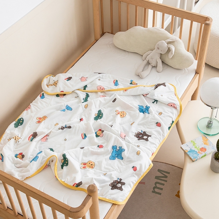 91家纺网 家纺一手货源 找家纺 嗨生活2025年儿童夏被 幼儿园夏被 凉感丝夏被 动物世界