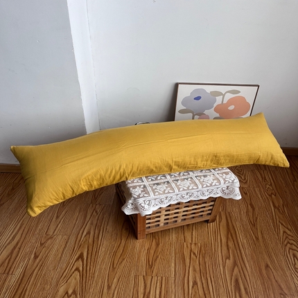 91家纺网 家纺一手货源 找家纺 （总）花西夫人 2023新款13372全棉印花长枕套双人枕头情侣枕芯