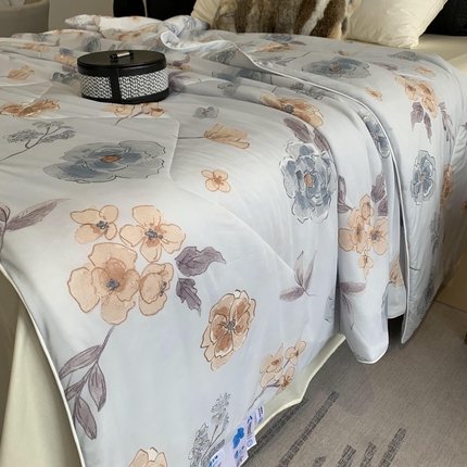 91家纺网 家纺一手货源 找家纺 （总）2025新款小冰皮夏凉被锦纶氨纶面料空调夏被凉感丝单夏被空调被