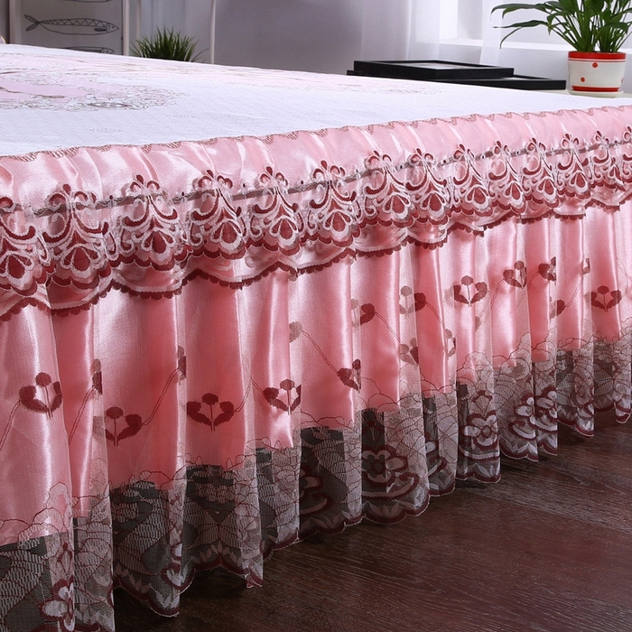 91家纺网 家纺一手货源 找家纺 情恒家纺2025新款床裙款冰丝布艺软凉席三件套 水颜墨香-玉