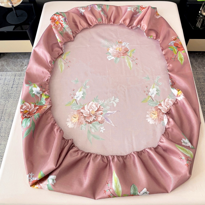 91家纺网 家纺一手货源 找家纺 纽缦家纺 2025新款印花冰丝床笠 美满