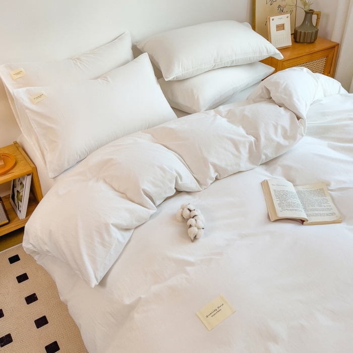 91家纺网 家纺一手货源 找家纺 （总）宝士康 2024新款10A抗菌化纤无印风系列四件套