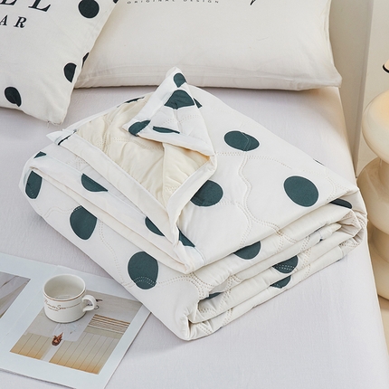 被多多被业 2025新款凉感丝印花夏被夏凉被空调被 波点
