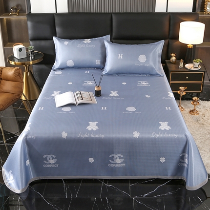 91家纺网 家纺一手货源 找家纺 （总）星窝家纺 2025新款直播电商优选可机洗斜纹提花冰丝凉席三件套