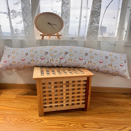 91家纺网 家纺一手货源 找家纺 （总）花西夫人 2023新款13372全棉印花长枕套双人枕头情侣枕芯