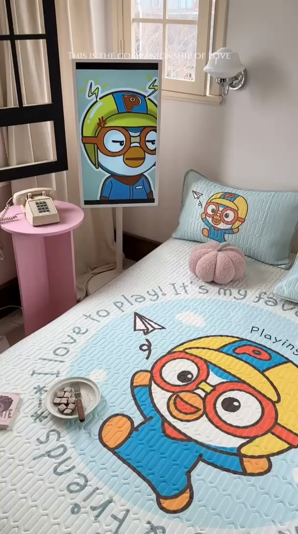 91家纺网 家纺一手货源 找家纺 金爱家2025新款啵乐乐乳胶凉席 凉席-奔跑乐乐