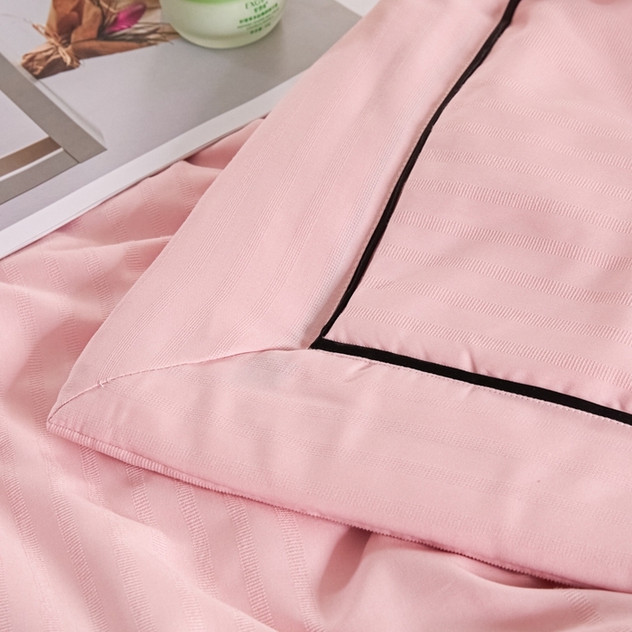 91家纺网 家纺一手货源 找家纺 宝士康家纺 2025新款10A抗菌华夫条提花夏被 豆沙