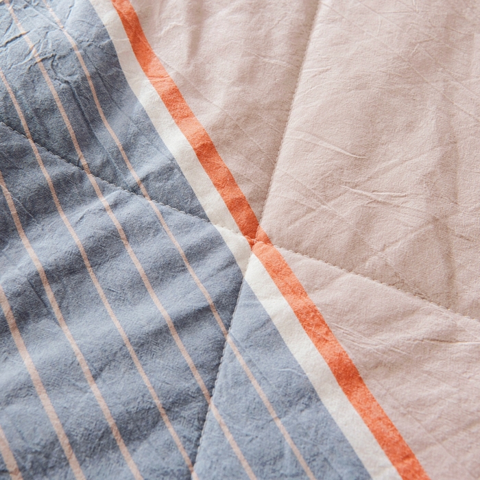 91家纺网 家纺一手货源 找家纺 鑫棉坊 2025新款全棉色织水洗棉A类棉花夏被可机洗空调被四件套床单枕套 妮可